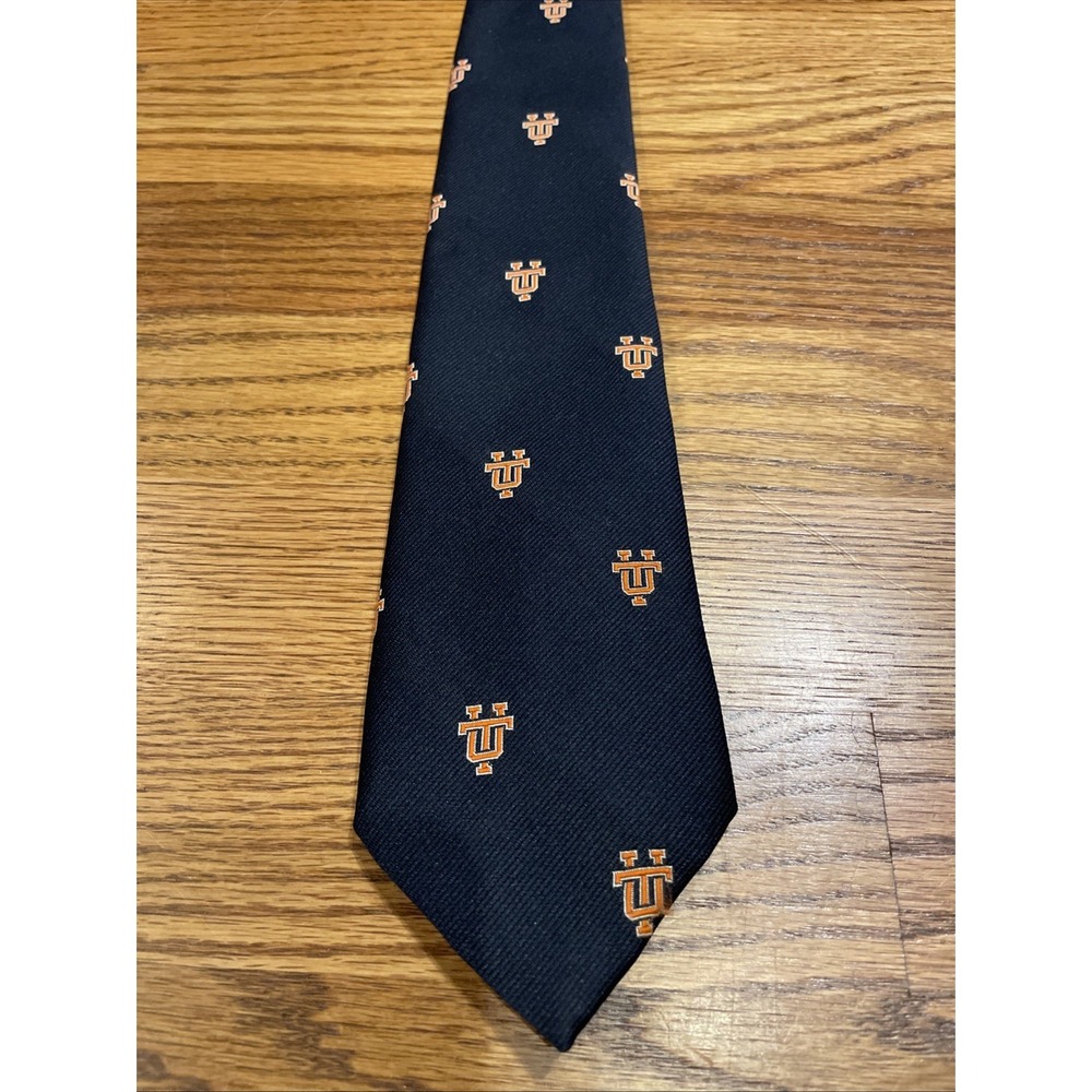 Pintail by Delmar Mens Necktie OS Black Tennessee UT Logo‎ Embroidered USA Made